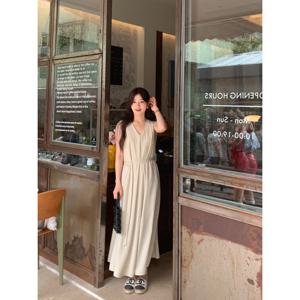 웬디 / 브이넥 루즈핏 민소매 원피스 WP13226