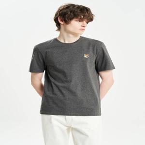 메종키츠네 폭스 헤드 패치 레귤러 반팔 티셔츠 다크그레이멜란지 LM00104KJ0008-H170