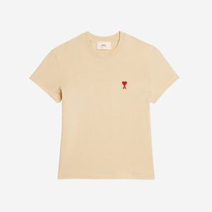 아미 스몰 하트 로고 클래식 핏 반팔 바닐라 UTS001-724-709