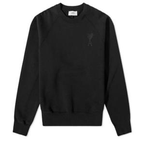 아미 톤온톤 빅 하트 로고 스웨트셔츠 블랙 USW002-747-001