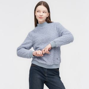 [링스] 여성 부클 방풍 모크넥 풀오버 L21D3TH157_BL