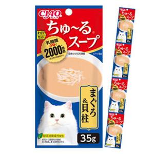 고양이스프 반려묘 간식 챠오 츄르 스프 참치 관자 4입 1P 파우