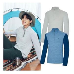 [콜핑]LD18 남성 봄 냉감 소재 ICE-BORN 집업긴팔티셔츠 KVT4355M