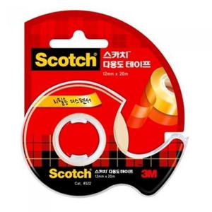 [3M] 스카치 투명 테이프 12mm 다용도 522D