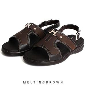 [멜팅브라운] 남자샌들 남성샌들 키높이샌들 남성가죽샌들 MX23