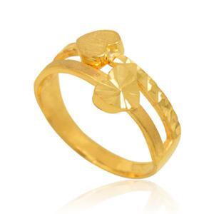 [골드모아] 여자 순금 반지 11.25g [트윈하트 크로스]