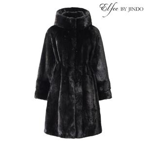 [진도] Elfee 풀스킨 휘메일 밍크 후드 롱코트 (E8W3EC14)