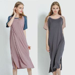 (청결공감) 나그랑 모달 반팔 롱원피스 홈웨어 잠옷