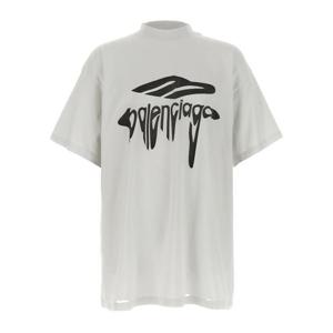 발렌시아가 반팔 티셔츠 787349TRVS89081 White