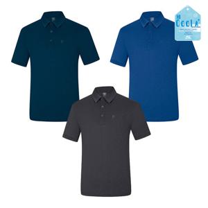 콜핑 남성 시어서커 기본 등산 반팔 카라 티셔츠