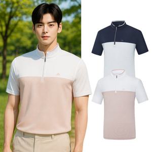 콜핑 남성 하이쿨 속건성 메쉬 등산 반팔 반집업 티셔츠 GS