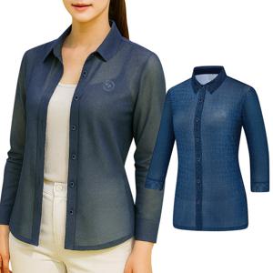 콜핑 여성 하이쿨 등산 셔츠형 7부긴팔 카라 티셔츠 GS