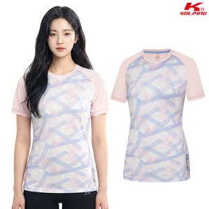 콜핑 여성 아이스본 캐주얼 등산 반팔 라운드 티셔츠 GS