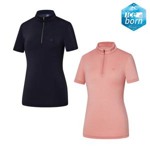 콜핑 여성 아이스본 냉감 신축 등산 반팔 반집업 티셔츠 GS