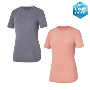 콜핑 여성 아이스본 냉감 옆트임 등산 반팔 라운드 티셔츠 GS
