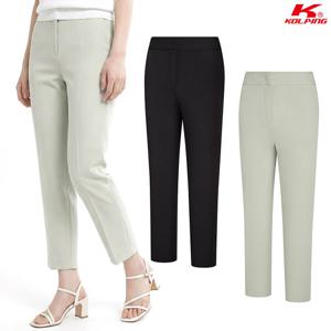 콜핑 여성 여름 린넨터치 뒷밴딩 9부 등산 바지 GS