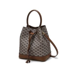 [헤지스] 카키 시그니처 패턴 PVC 버킷백 M(HIBA5E733K2)