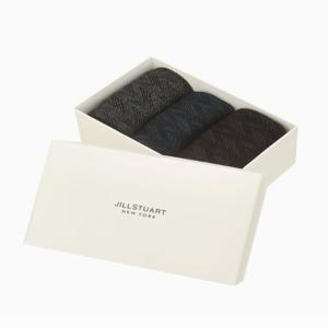 [질스튜어트] 로젤라 패턴 남성 면혼방 장목양말 3종세트 JASS4E311BK