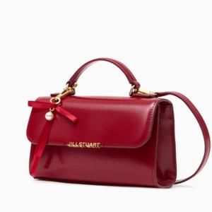 [질스튜어트] [코코클래식] 버건디 로고 장식 리본 참 미니크로스겸 토트백 JAWA5E162D2