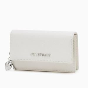 [질스튜어트] 아이보리 키 참장식 소가죽 카드지갑  JAWA5E212IV