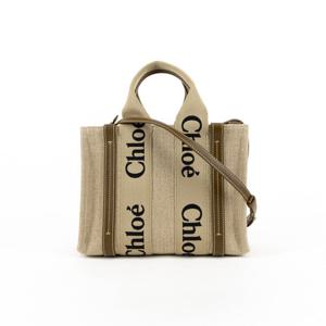 끌로에 브론즈 브라운 우디 스몰 토트백 CHC23AS397L1720X