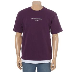 [뱅뱅]남녀공용 끝단 배색 반팔 티셔츠 NTL206