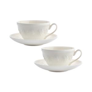[웨지우드] 페스티비티 커피잔 2인조 (아이보리)