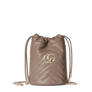 구찌 GG 마몽 미니 레더 버킷백 575163DTDHD1523 MARRONE DOM