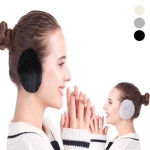 여성 토끼털 보온 귀덮개 방한 털귀마개 이어머프