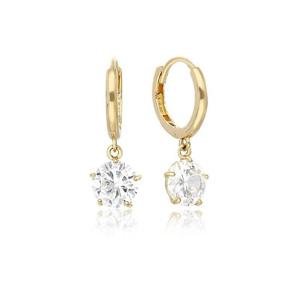 [미니골드] 베이직 볼륨큐빅 링귀걸이  ECPM4142