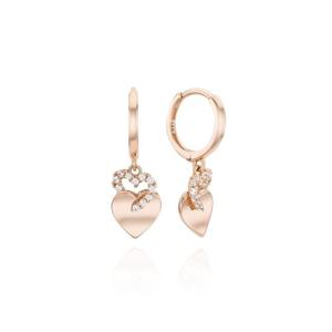 [미니골드] 더블하트 링귀걸이 ETRM4408