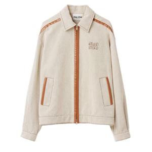 미우미우 자카드 캔버스 블루종 재킷 ML1042SOOO14Z3