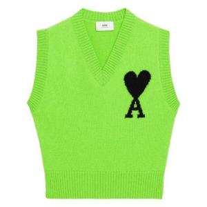 AMI Paris 아미 드 꾀흐 니트 베스트 UKS702018H22