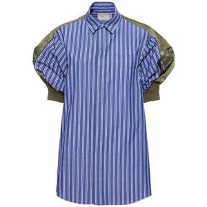 사카이 코튼 포플린 나일론 트윌 미니 드레스 81I-UNB009