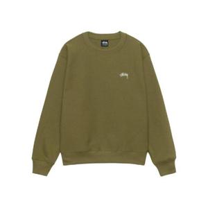 스투시 스탁 로고 크루넥 올리브 118531