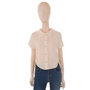 [숲]밑단 양옆 스트링 카라 블라우스 SB6SS8F