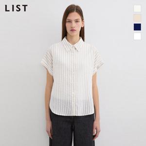 [리스트] 스트라이프 하프 슬리브 셔츠_TWWSTP62120