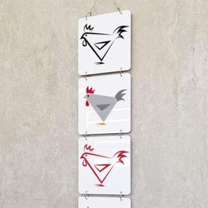 아트박스/꾸밈 nv471-멀티아크릴액자_풍수에좋은닭그림(4단소형)