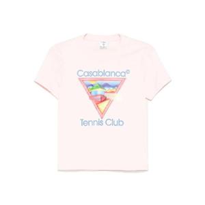 카사블랑카 테니스 클럽 그래픽 프린트 티셔츠 WPF25JTS02002