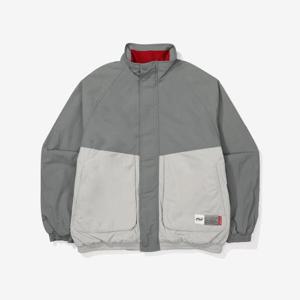 [휠라]절개배색 우븐 플리스양면 리버시블 자켓 (FS2JKF4103X_DGY)