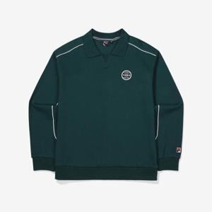 [휠라]레터링 면혼방 카라 맨투맨 (FS2POF3312X_DGR)