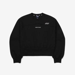 [휠라]자수 면혼방스트레치 컷아웃 맨투맨 (FS2POF3154F_BLK)