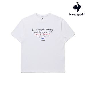 [르꼬끄] 남녀공용 르꼬끄X275C 유니 레터링 반팔티 QQ323XRS72_OWT