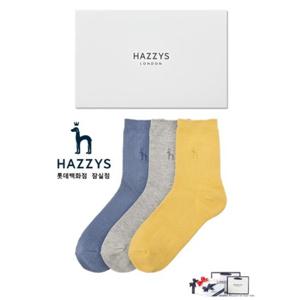 [헤지스]HISS5E202G2_여성 그레이 퍼피자수 면 중목양말3종세트