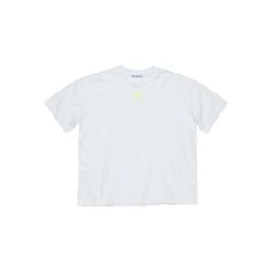 아크네 로고 장식 오가닉 코튼 티셔츠 CL0399