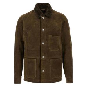 조르지오 브라토 시어링 칼라 스웨이드 재킷 GU26F26013MEVL