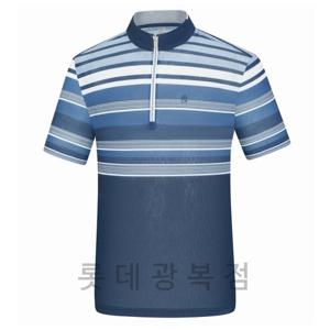 [콜핑]티칼 메쉬 스트라이프 남성 여름 집업티셔츠 KWT4958M-KP03