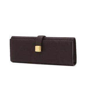 [헤지스] 버건디 H-NUT 장식 소가죽 장지갑[HIWA5F621D3]