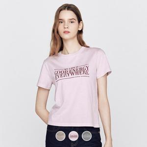 [지오다노/본사] 395904 여 워시드 그래픽 반팔티 (굿에너지)