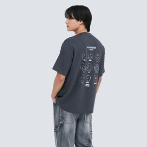 [잠뱅이]유니) 분또 해피니스 오버핏 반팔 티셔츠 AP2WTS346-CH